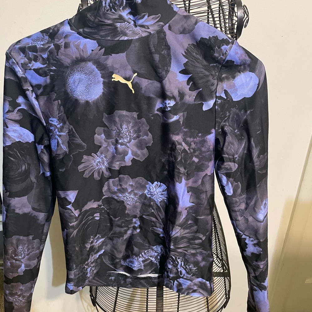 Puma Black and Blue Floral Jacket